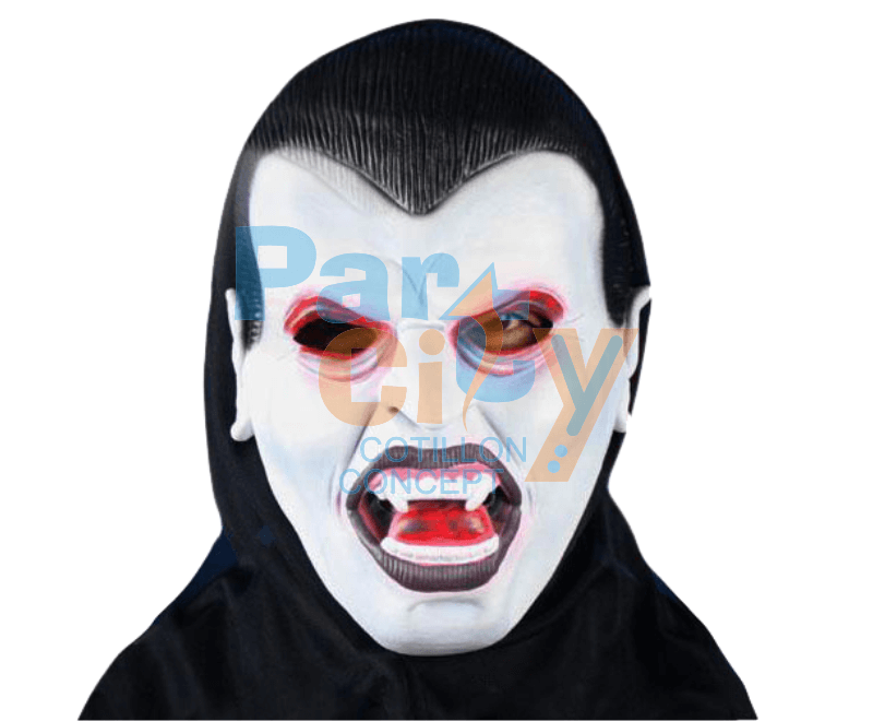 MASCARA DE LATEX DRACULA CON CAPUCHA